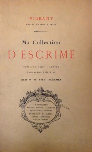 Ma collection d'escrime - Page de garde